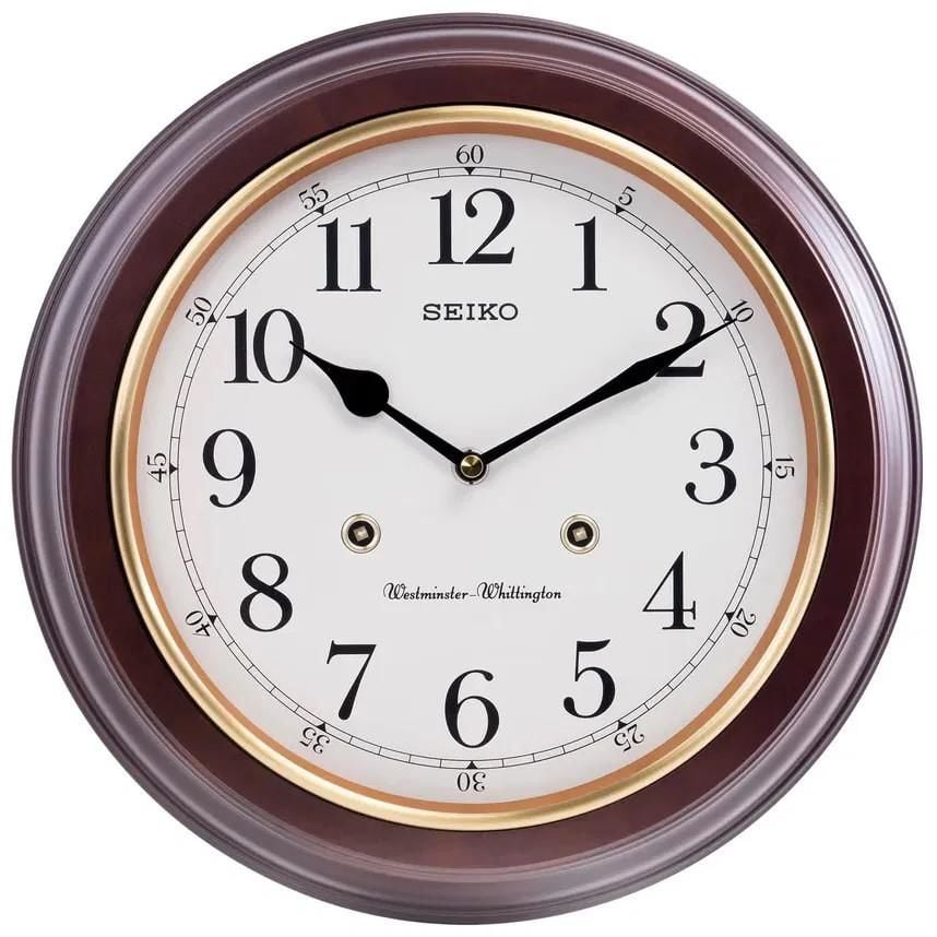 Seiko Clocks QXH202Z Westminster Çanlı Ahsap Kasa Kızılağaç Duvar Saati