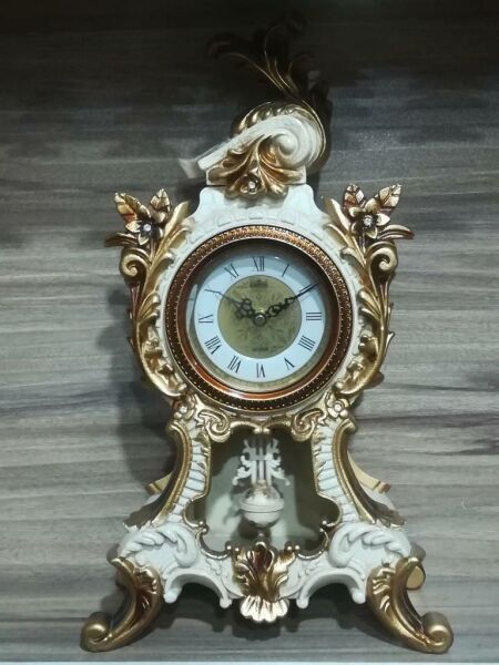 Regal Lısheng 1707WP İşlemeli Şamdan Dekoratif Masa Saati