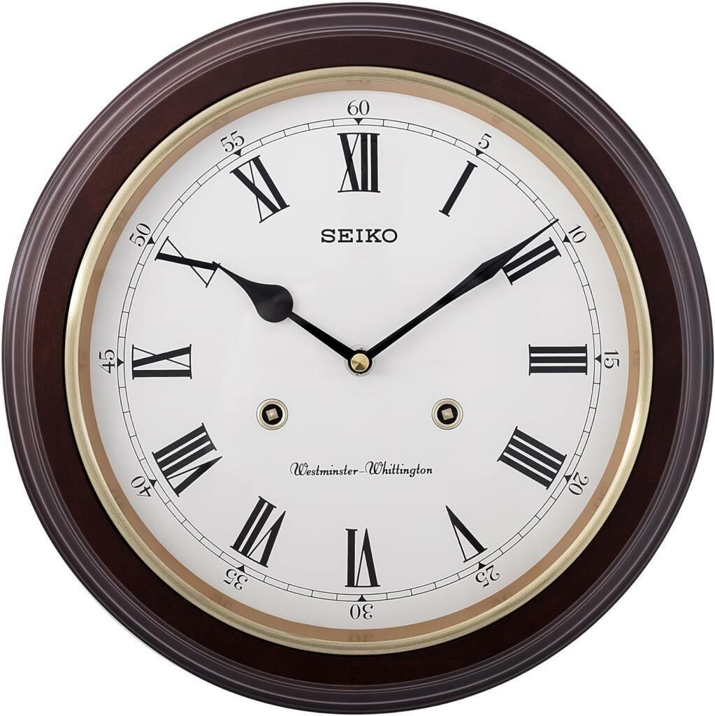 Seiko Clocks QXH202B Ahsap Kasa Kızılağaç Duvar Saati
