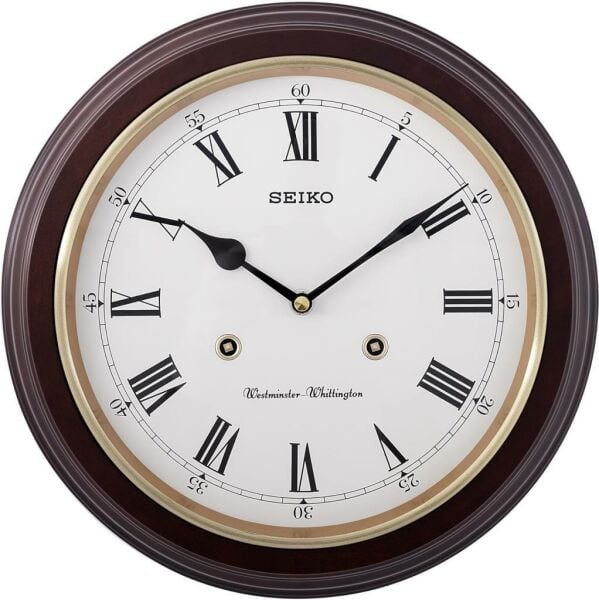 Seiko Clocks QXH202B Ahsap Kasa Kızılağaç Duvar Saati