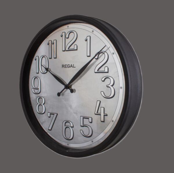 Regal 4510 BS Eskitme Ofis Salon Metal Duvar Saati