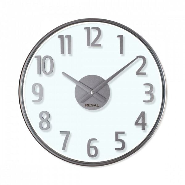 Regal 0638 F2 Opal Şeffaf Kadranlı Çift Cam Duvar Saati