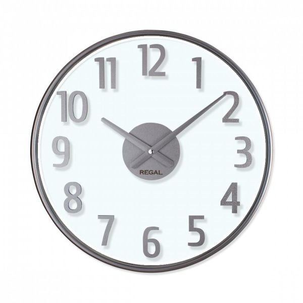 Regal 0638 F2 Opal Şeffaf Kadranlı Çift Cam Duvar Saati