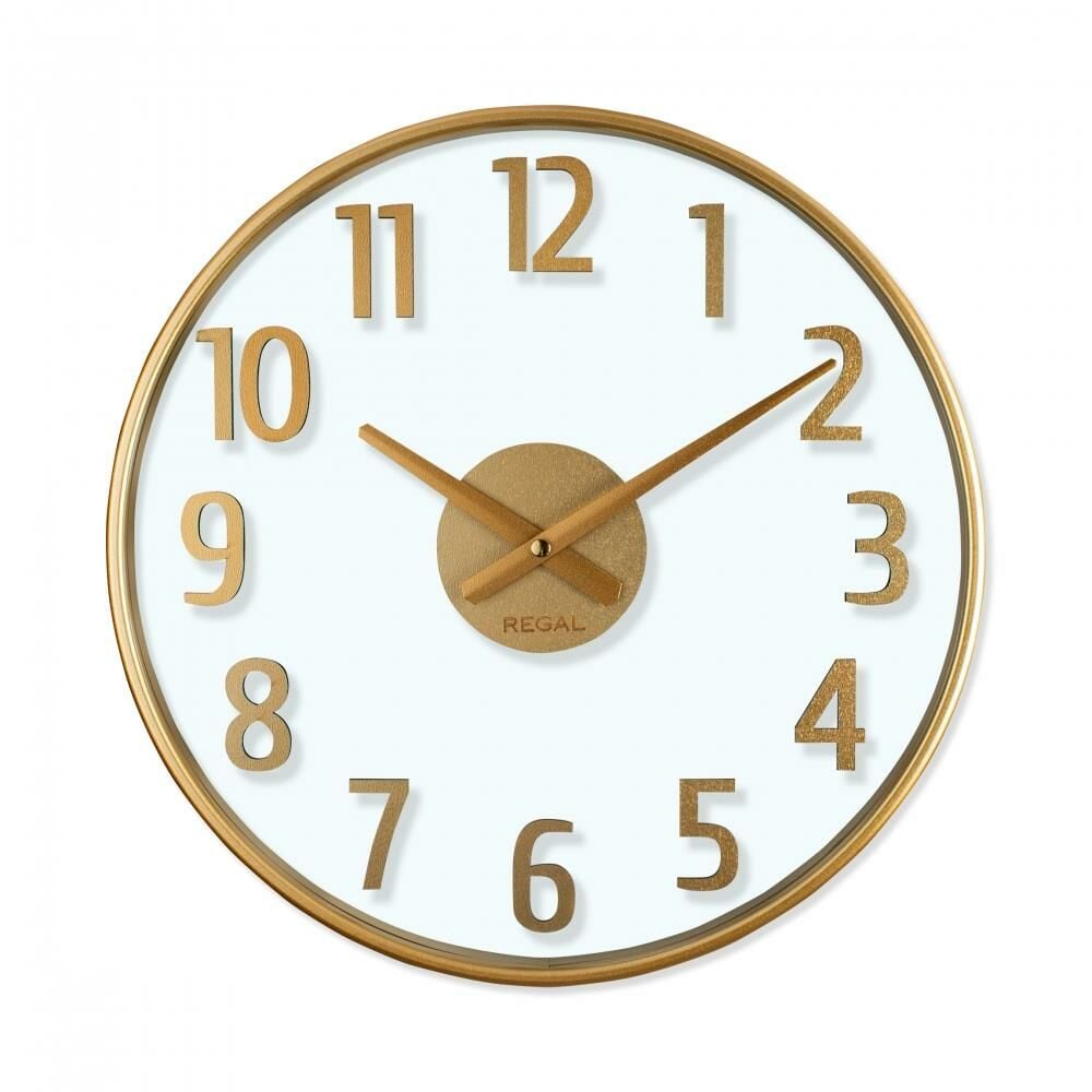 Regal 0638 G2 Opal Şeffaf Kadranlı Çift Cam Duvar Saati