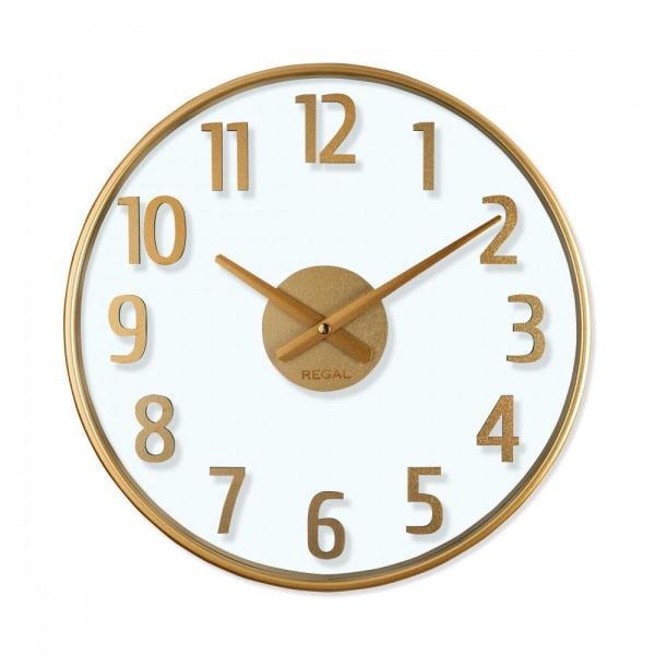 Regal 0638 G2 Opal Şeffaf Kadranlı Çift Cam Duvar Saati