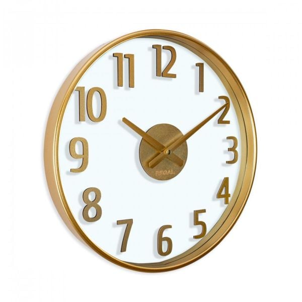 Regal 0638 G2 Opal Şeffaf Kadranlı Çift Cam Duvar Saati