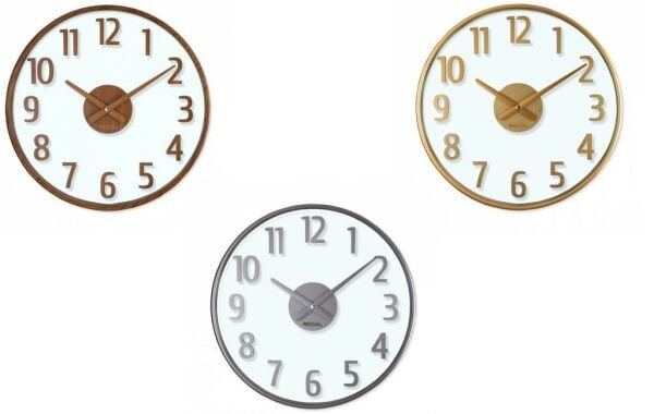 Regal 0638 G2 Opal Şeffaf Kadranlı Çift Cam Duvar Saati