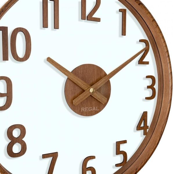 Regal 0638 A2 Opal Şeffaf Kadranlı Çift Cam Duvar Saati