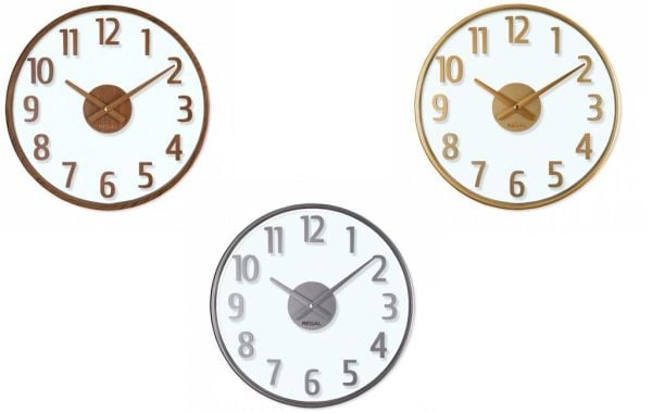 Regal 0638 A2 Opal Şeffaf Kadranlı Çift Cam Duvar Saati