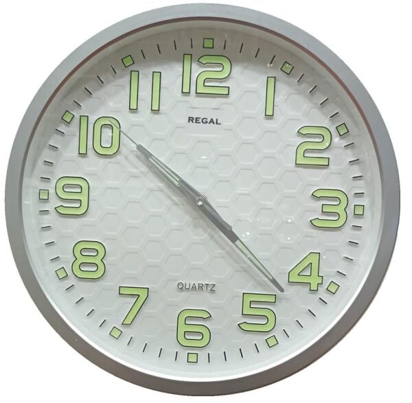Regal F24/8303SWZF 3D Rakamlı Fosforlu Ofis Oda Sessiz Duvar Saati