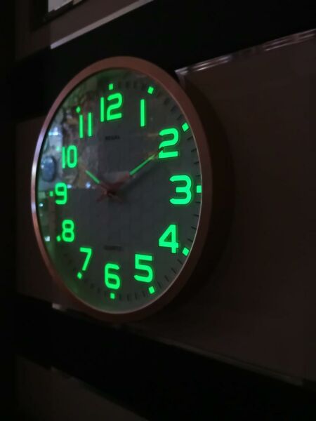 Regal F24/8303SWZF 3D Rakamlı Fosforlu Ofis Oda Sessiz Duvar Saati