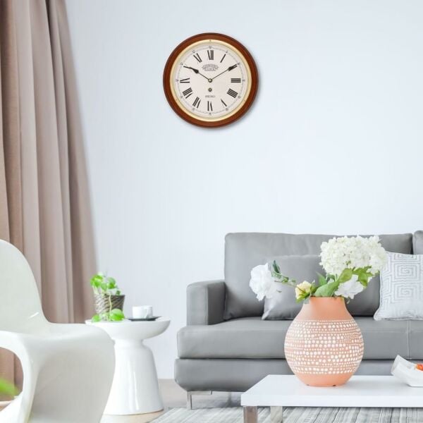 Seiko Clocks QXA144B Ahsap Kasa Kızılağaç Dekoratif Duvar Saati