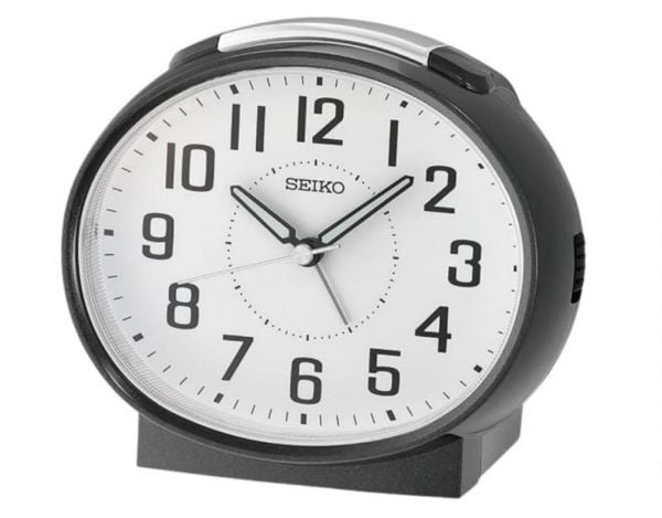 Seiko QHK059K Sessiz Saniyeli Aydınlatmalı Bell Sesli Alarm 5 dk Ertelemeli Masa Saati