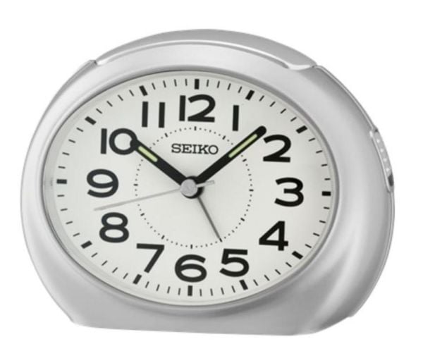 Seiko Clocks QHE193S Alarmlı Sessiz Akar Saniyeli Uyku Modlu Masa Saati