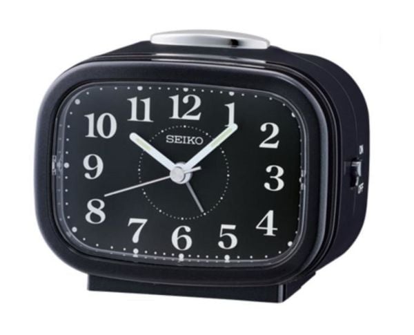 Seiko QHK060J Sessiz Saniyeli Aydınlatmalı Bell Sesli Alarm 5 dk Ertelemeli Masa Saati