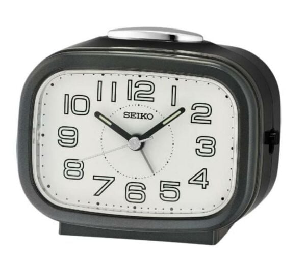 Seiko QHK060K Sessiz Saniyeli Aydınlatmalı Bell Sesli Alarm 5 dk Ertelemeli Masa Saati