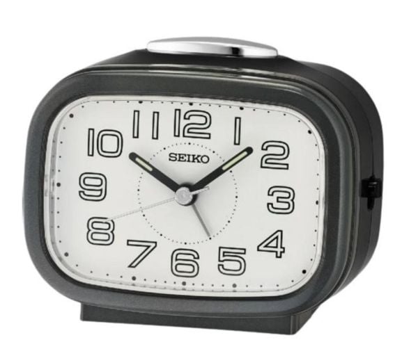 Seiko QHK060K Sessiz Saniyeli Aydınlatmalı Bell Sesli Alarm 5 dk Ertelemeli Masa Saati