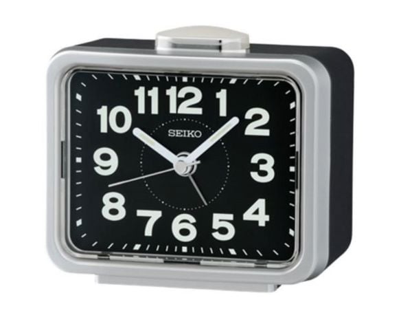 Seiko QHK062S Sessiz Saniyeli Aydınlatmalı Bell Sesli Alarmlı Masa Saati