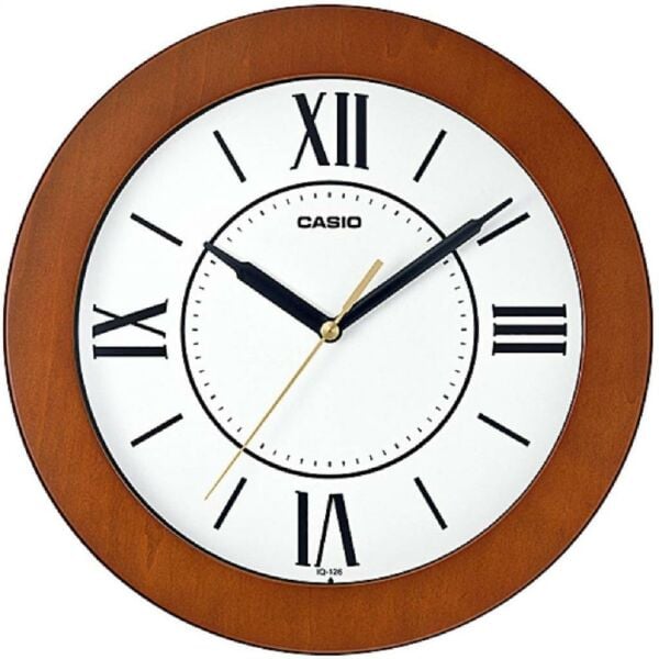 Casio IQ-126-5BDF Kahverengi Plastik Kasa Duvar Saati