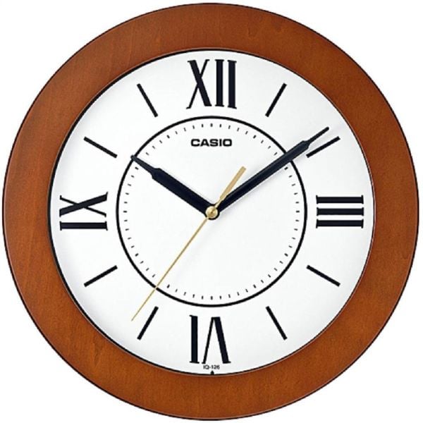 Casio IQ-126-5BDF Kahverengi Plastik Kasa Duvar Saati