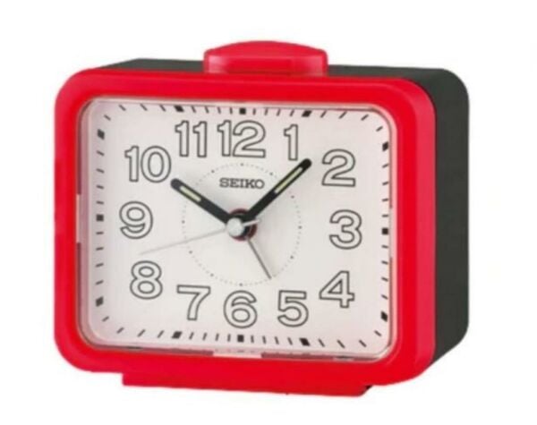 Seiko QHK061R Sessiz Saniyeli Aydınlatmalı Bell Sesli Alarmlı Masa Saati