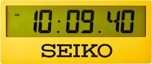 Seiko QHL073Y Geri Sayım Fonksiyonlu Tarih 5 Yönlü Ekranlı Adaptör İle Çalışabilen Duvar ve Masa Saati