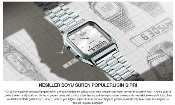 Casio AQ-230A-3AMQYDF Unisex Kol Saati
