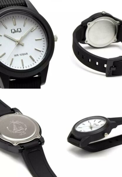 Q&Q VS13J003Y Siyah Renkli Çizgi Rakam Analog Çocuk Kol Saati