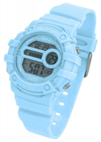 Q&Q G15A-001VY Mavi Renkli Alarmlı Tarihli Kronometreli Işıklı Çocuk Kol Saati