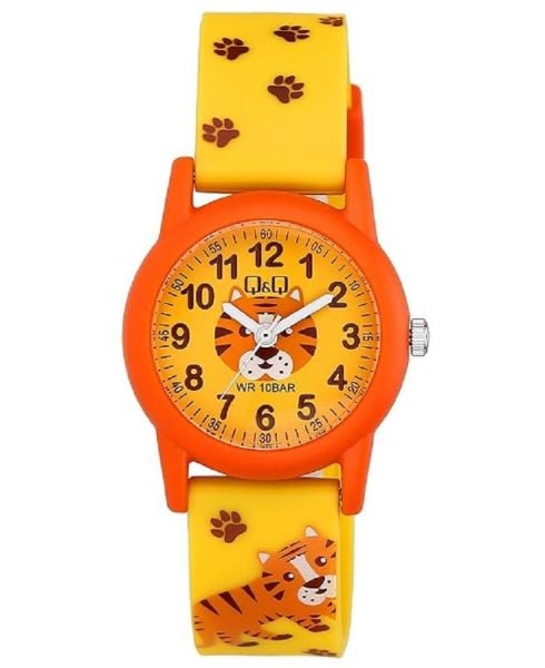 Q&Q V22A-016VY Kaplan Desenli Çocuk Kol Saati