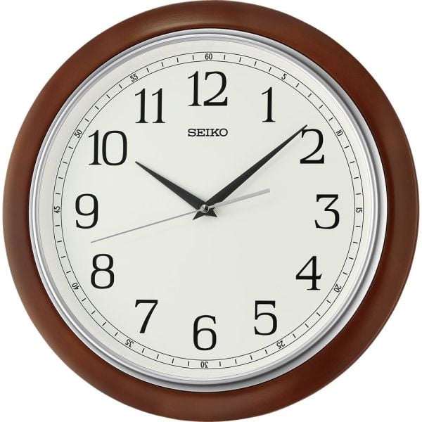 Seiko Clock QXA813B Ahşap Kasa (MDF) Sessiz Saniyeli Ofis Salon Oda Duvar Saati