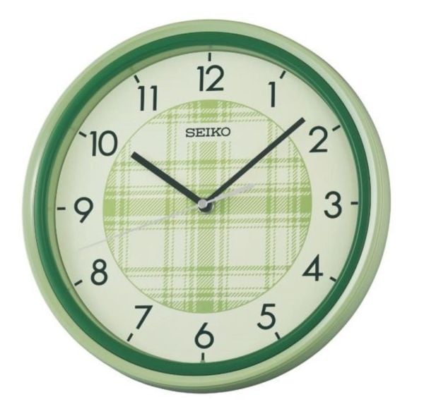 Seiko QHA016M Yeşil Renkli Plastik Kasa Quartz Mekanizmalı Duvar Saati