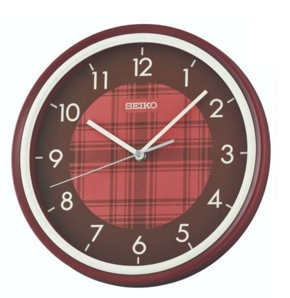 Seiko QHA016R Bordo Renkli Plastik Kasa Quartz Mekanizmalı Duvar Saati