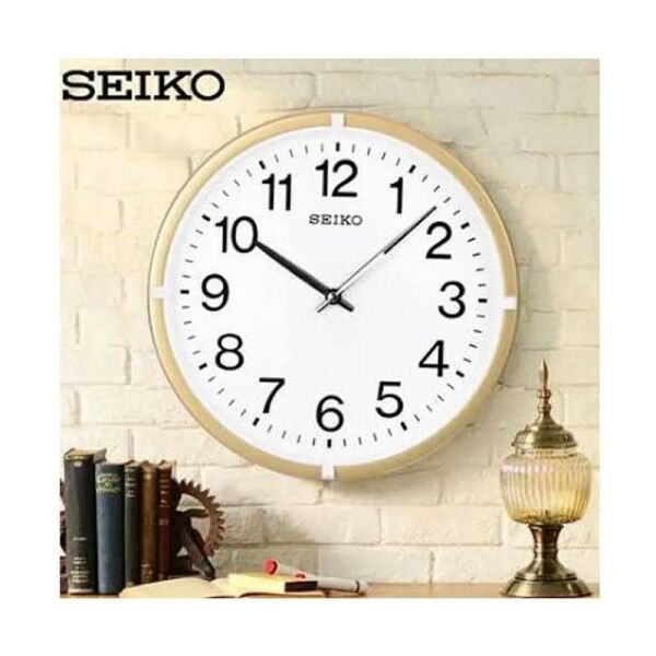 Seiko QXA652G Klasik Tasarım Beyaz Kadranlı Plastik Kasa Duvar Saati