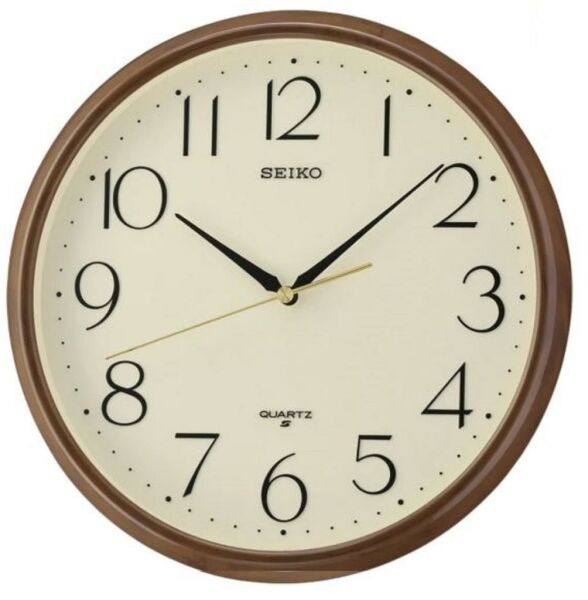Seiko QXA695B Kahverengi Renkli Plastik Kasa Quartz Mekanizmalı Duvar Saati