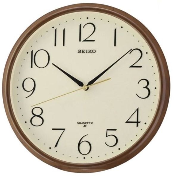 Seiko QXA695B Kahverengi Renkli Plastik Kasa Quartz Mekanizmalı Duvar Saati