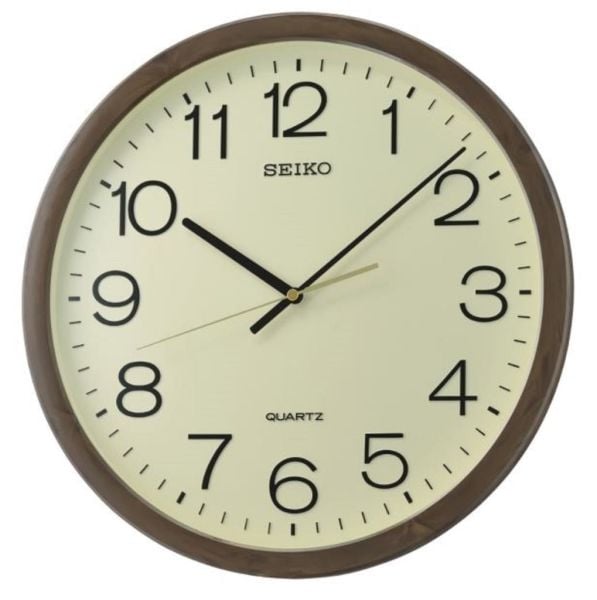 Seiko QXA806B Kahverengi Renkli Plastik Kasa Quartz Mekanizmalı Duvar Saati