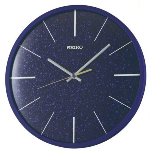 Seiko QXA828A Lacivert Renkli Ahşap Kasa Quartz Mekanizmalı Duvar Saati