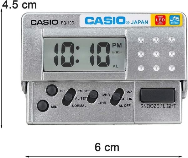Casio PQ-10D-8RDF Alarmlı Led Masa Saati