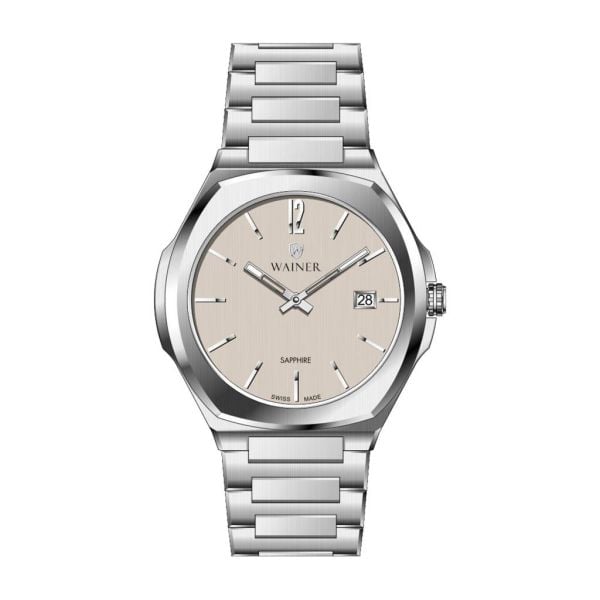 Wainer WA.10240-D Safir Cam Takvimli Erkek Kol Saati
