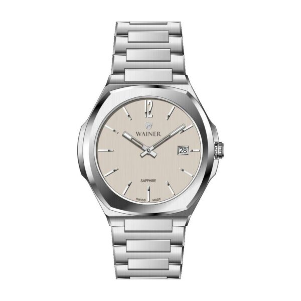 Wainer WA.10240-D Safir Cam Takvimli Erkek Kol Saati