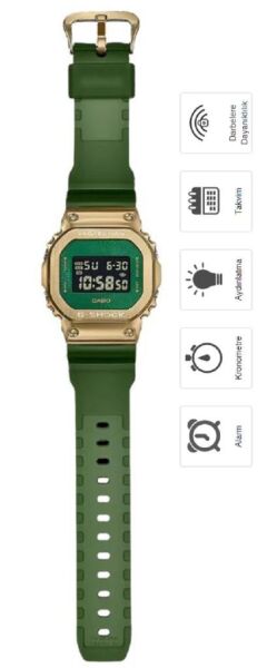 Casio GM-5600CL-3DR Metal Çerçeve Kol Saati