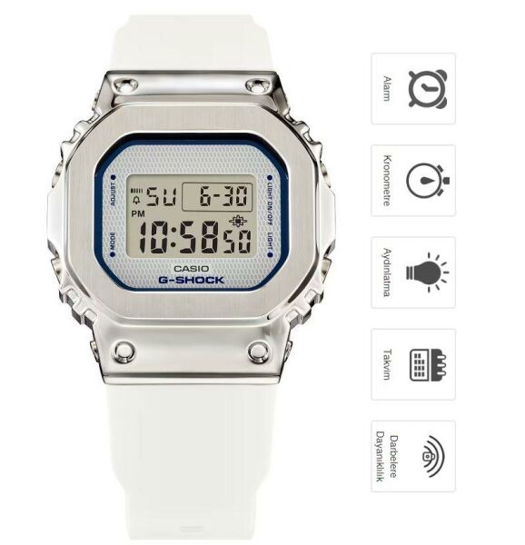 Casio G-Shock GM-5600LC-7DR Metal Çerçeve Kol Saati