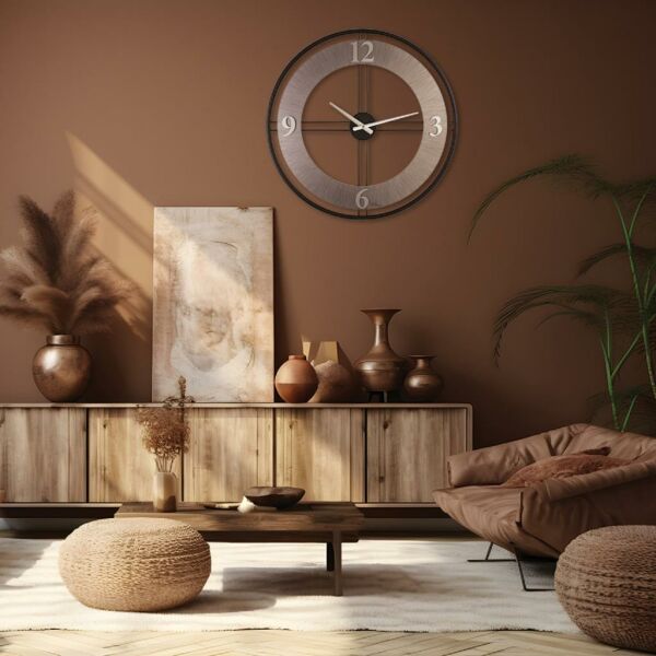 Regal Ultima 3616 BS Çift Sıralı Ahşap/Metal Kasalı Duvar Saati