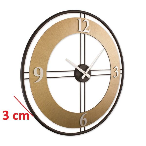 Regal Ultima 3616 BG Çift Sıralı Ahşap/Metal Kasalı Duvar Saati