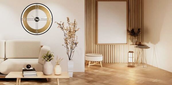 Regal Ultima 3616 BG Çift Sıralı Ahşap/Metal Kasalı Duvar Saati