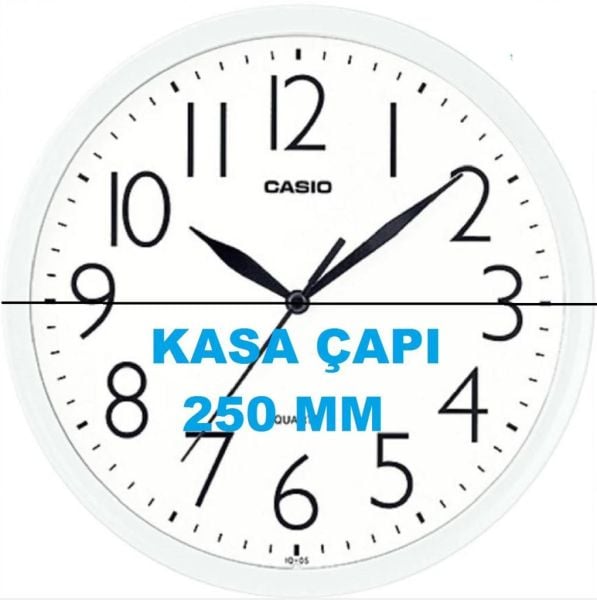Casio IQ-05-7DF Beyaz Oval Analog Duvar Saati