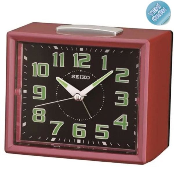 Seiko QHK024R Alarmlı Sessiz Saniyeli Lumibrite Masa Saati