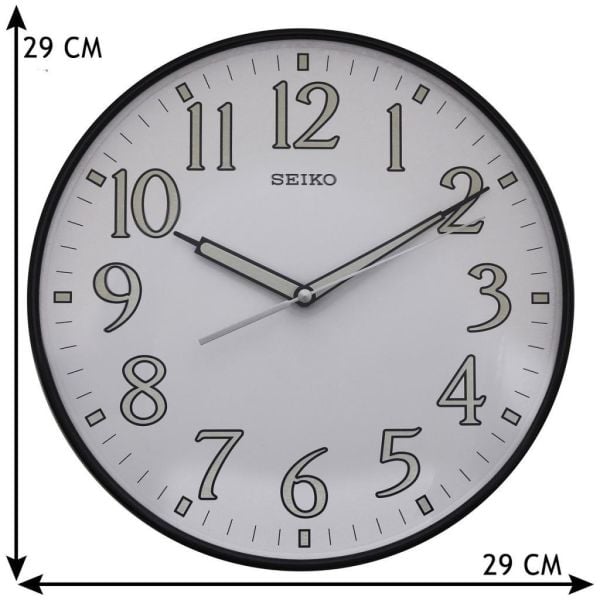 Seiko QXA521K Fosforlu Analog Duvar Saati