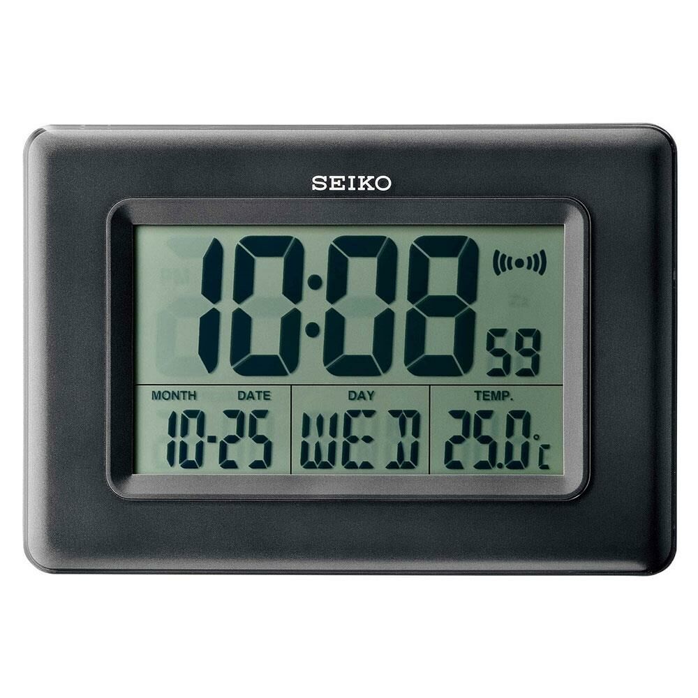 Seiko QHL058K Alarmlı Termometreli Dijital Masa ve Duvar Saati